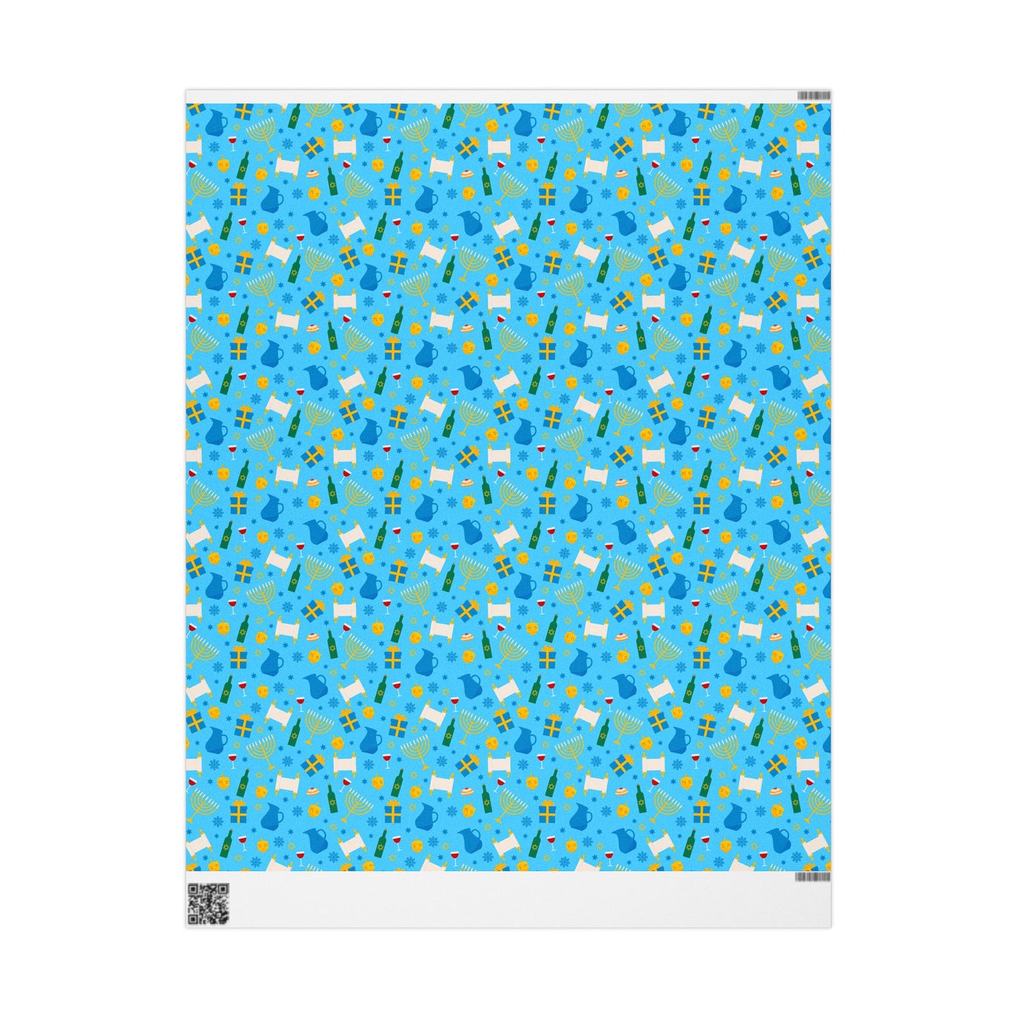 Festive Glow Hanukkah Wrapping Paper