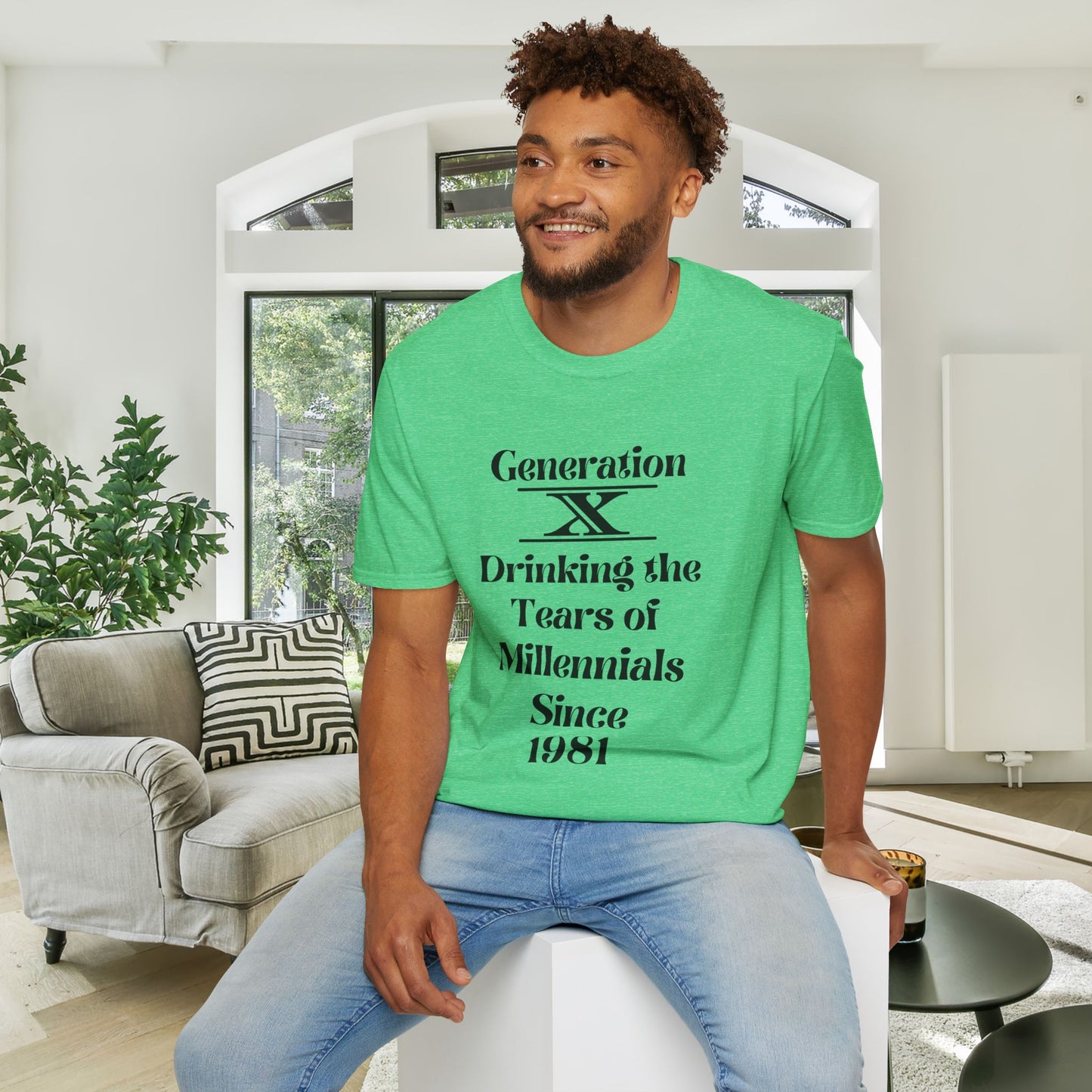 GenX Drinking Millennial Tears Adult T-shirt