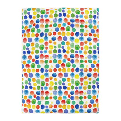 Colorful Polka Dots Microfiber Duvet Cover