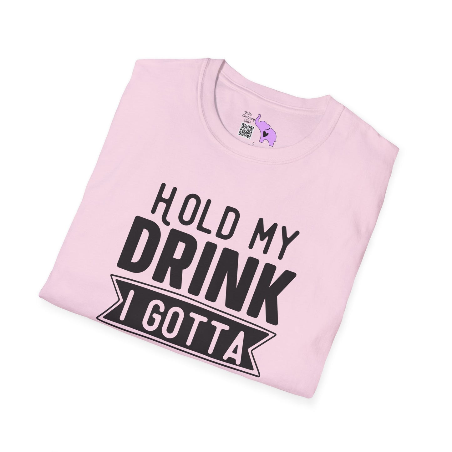Hold My Drink I Gotta Pet This Dog Adult T-shirt