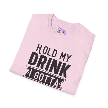Hold My Drink I Gotta Pet This Dog Adult T-shirt