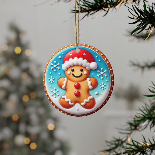Jolly Gingerbread Ceramic Ornaments - Set (1-20 pcs)