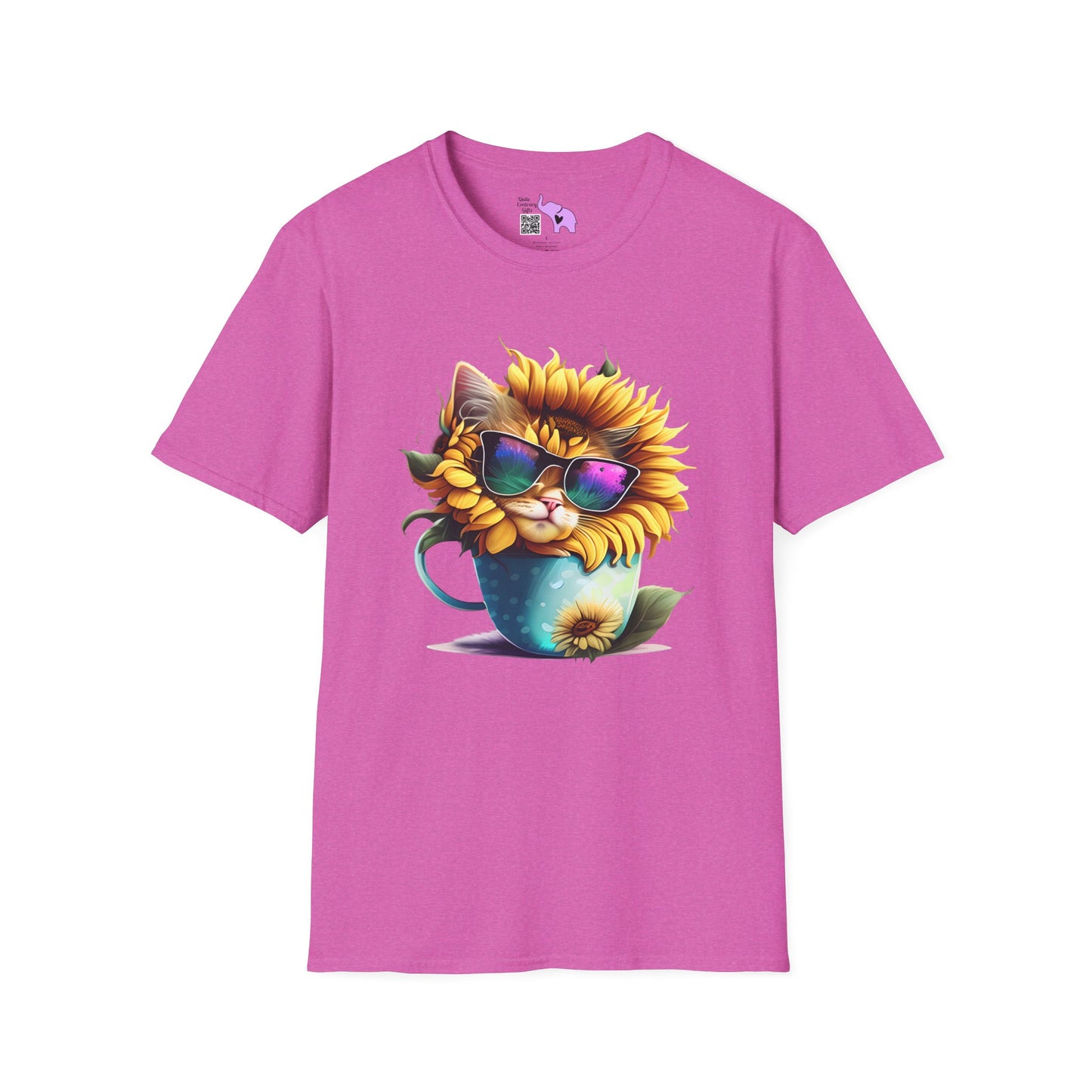 Cool Sunflower Kitten 1 Adult T-shirt