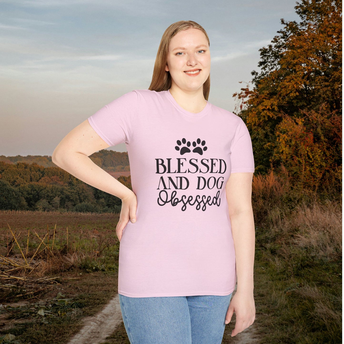 Blessed And Dog Obsessed Adult T-shirt