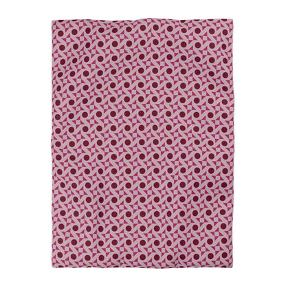 Crimson Pinwheels Microfiber Duvet Cover