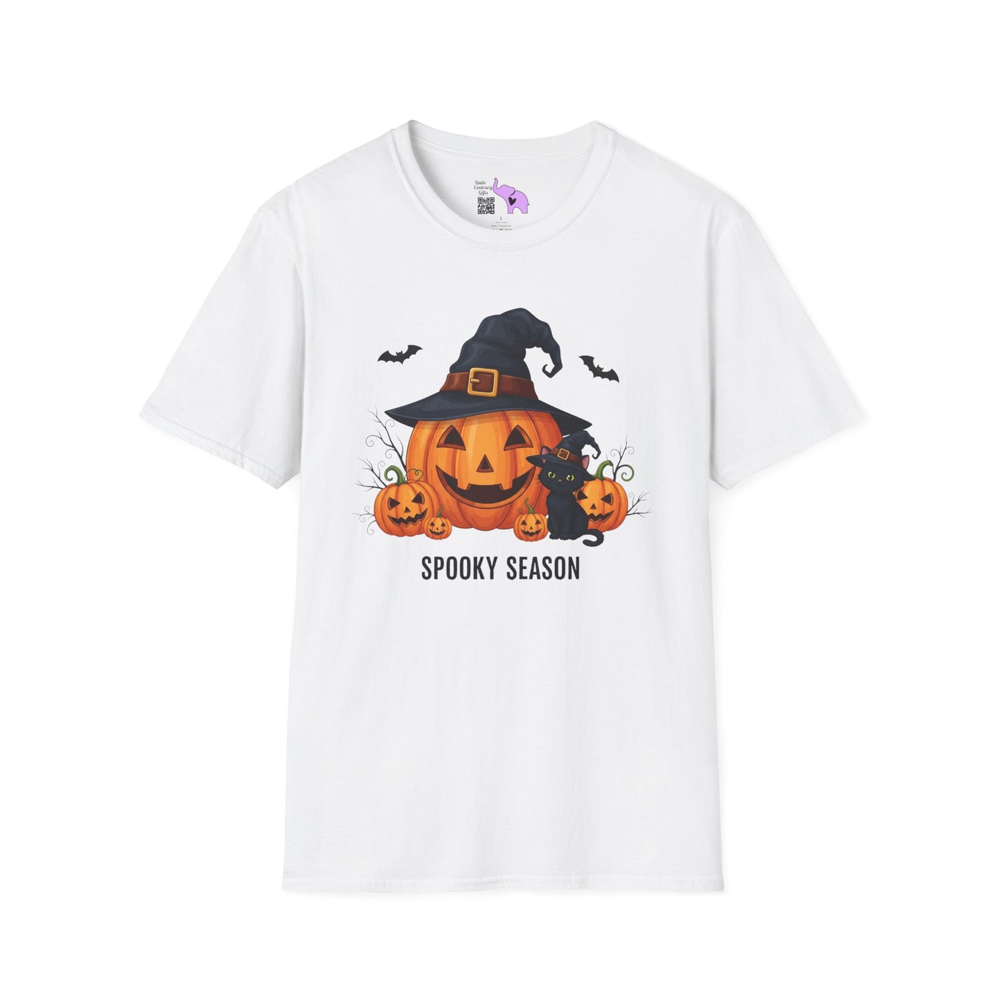 Spooky Season (Jack-O-Lantern/Black Cat) Adult T-shirt
