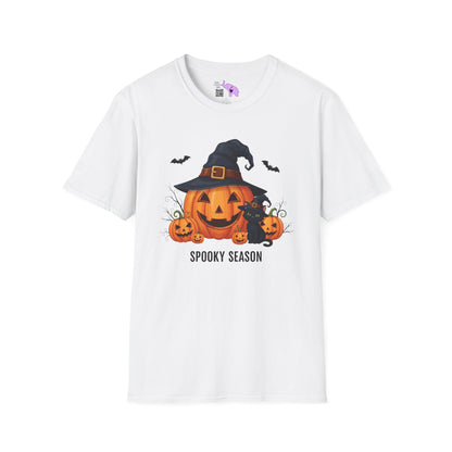 Spooky Season (Jack-O-Lantern/Black Cat) Adult T-shirt