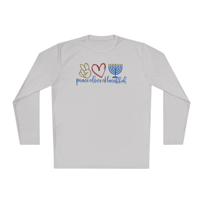 Peace Love Hanukkah Adult Long Sleeve Tee