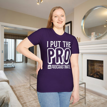I Put The Pro in Procrastinate Adult T-shirt