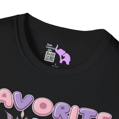 Favorite Auntie Skull Purple/Pink Adult T-shirt