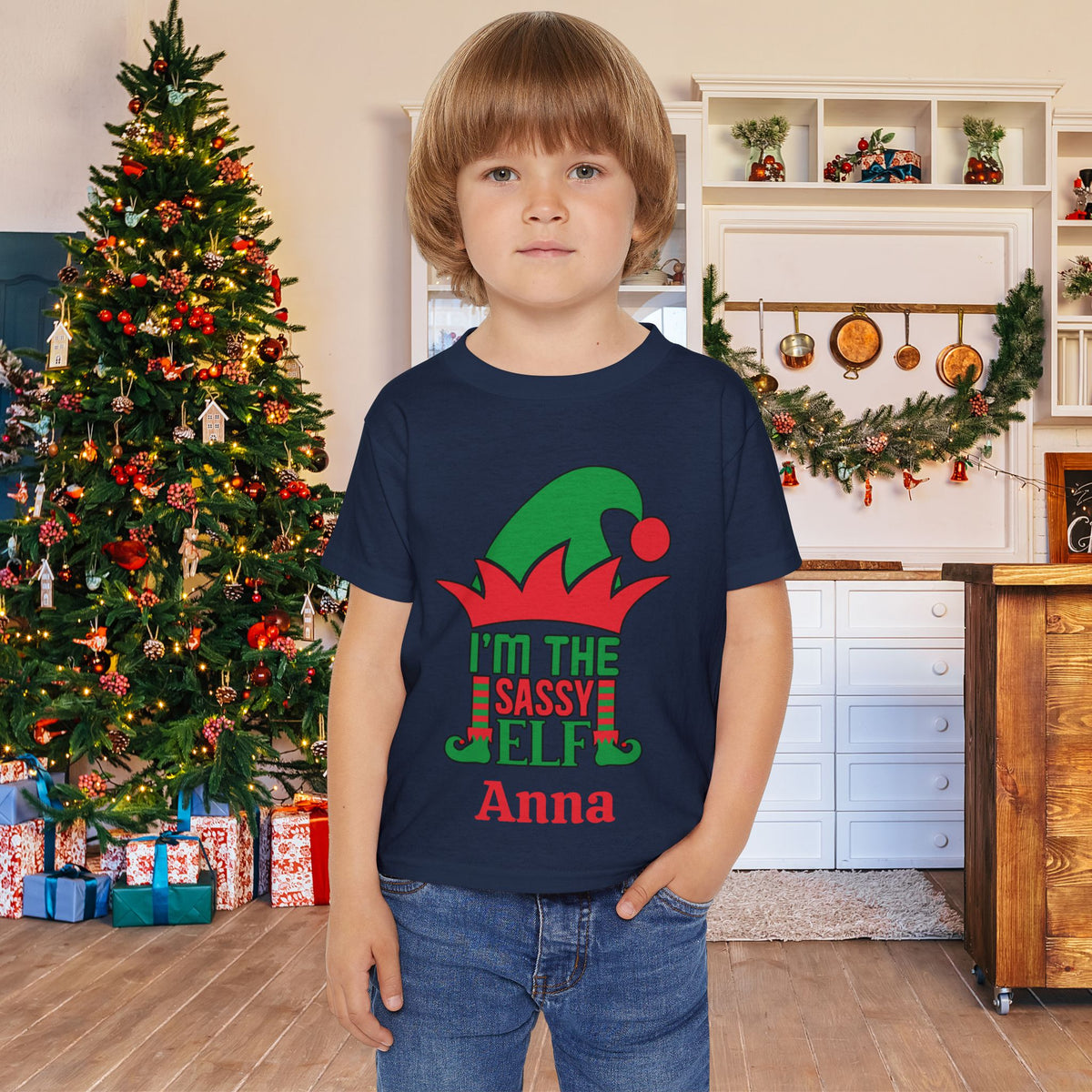 I'm The Sassy Elf Personalized Heavy Cotton™ Toddler T-shirt