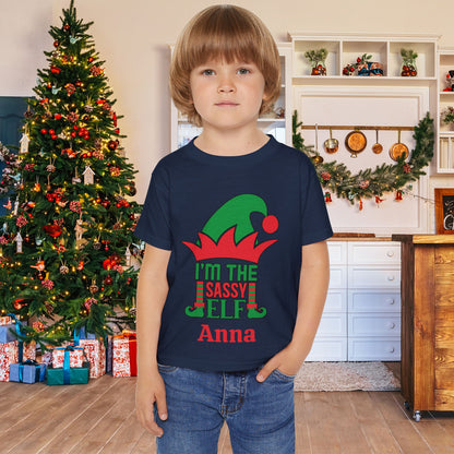 I'm The Sassy Elf Personalized Heavy Cotton™ Toddler T-shirt