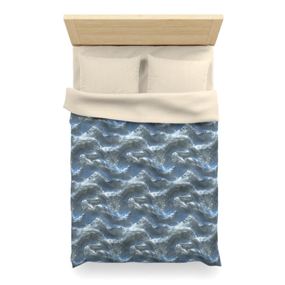 Snowdrift Sheer & Lace Microfiber Duvet Cover