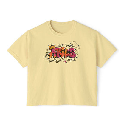 Aries Street Art Women's Boxy Tee