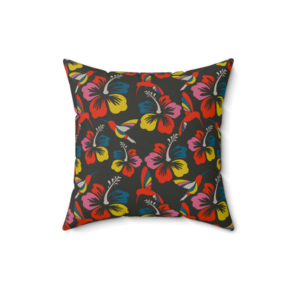 Humming Bloom Throw Pillow