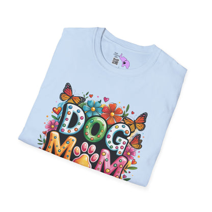 Floral Dog Mom Adult Unisex Tshirt