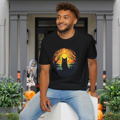 Creepy Black Cats 6 Adult T-shirt