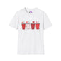 Cute Valentine Tumblers Adult Unisex Tshirt