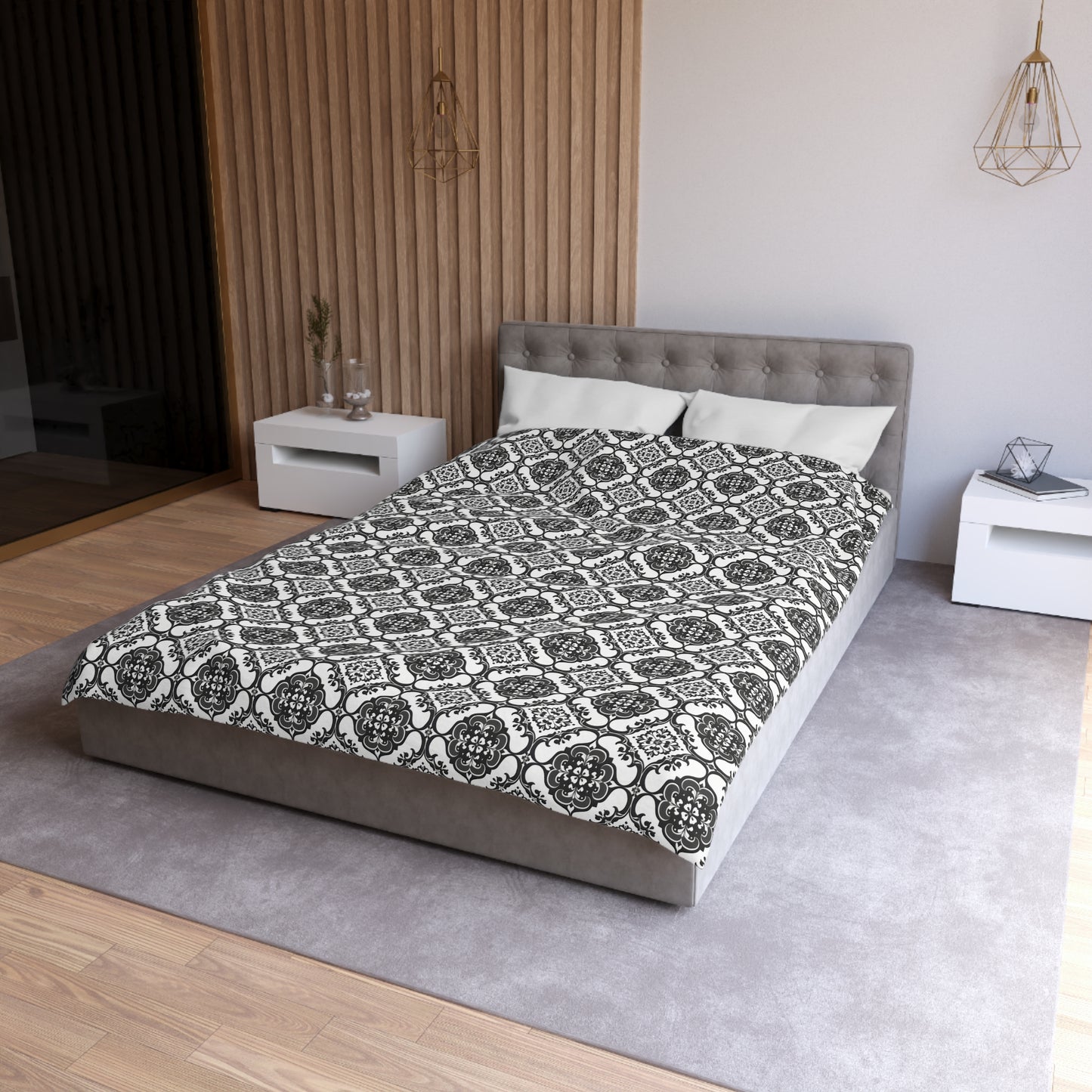 Ornamental Symmetry Microfiber Duvet Cover