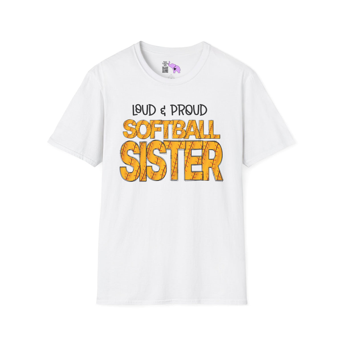 Loud & Proud Softball Sister Adult T-shirt