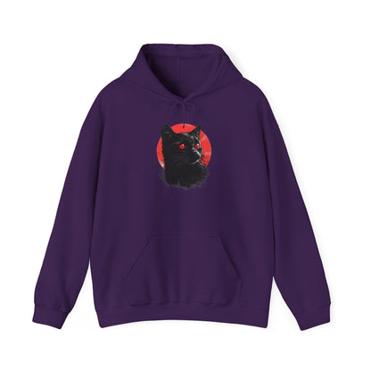 Black Cat Over Moon 2 Heavy Blend™ Hooded Sweatshirt