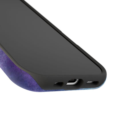 Phoenix Silhouette Over Teal Nebula MagSafe® Compatible Tough Case for iPhone