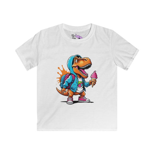 Dinosaur w/Ice Cream Cone Youth Softstyle Tee