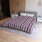 Midnight Pop Stripes Microfiber Duvet Cover