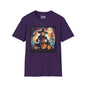 Halloween Scarecrow w/Pumpkins Adult T-shirt