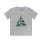 Dinosuar Christmas Tree Youth Softstyle Tee
