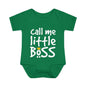 Call Me Little Boss (Crown) Infant Baby Rib Bodysuit