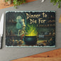 Dinner to Die For Glass Cutting Board