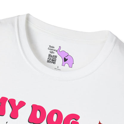 My Dog Is My Valentine Adult T-shirt