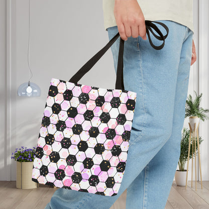 Pink Soccer Fever Canvas Tote Bag