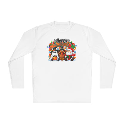 Happy Hallowthanksmas (String Lights) Adult Long Sleeve Tee