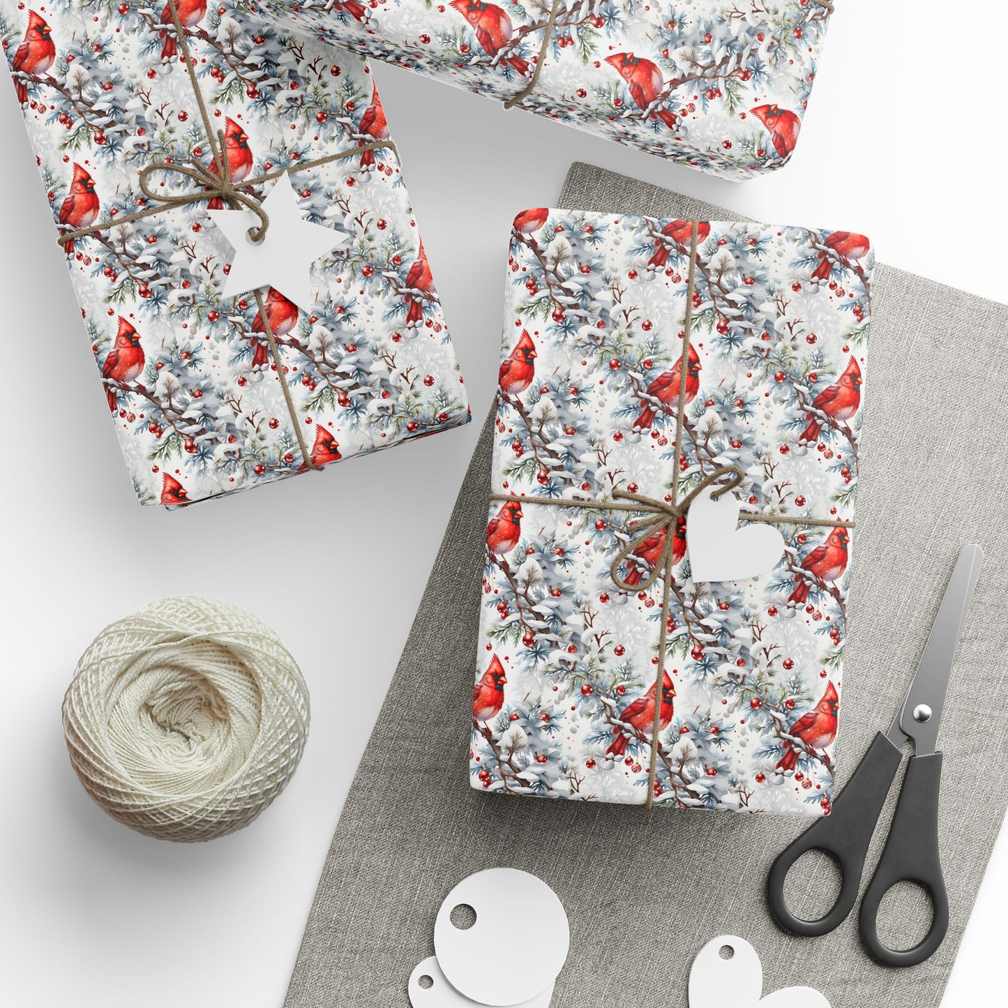 Crimson in the Snow Wrapping Paper
