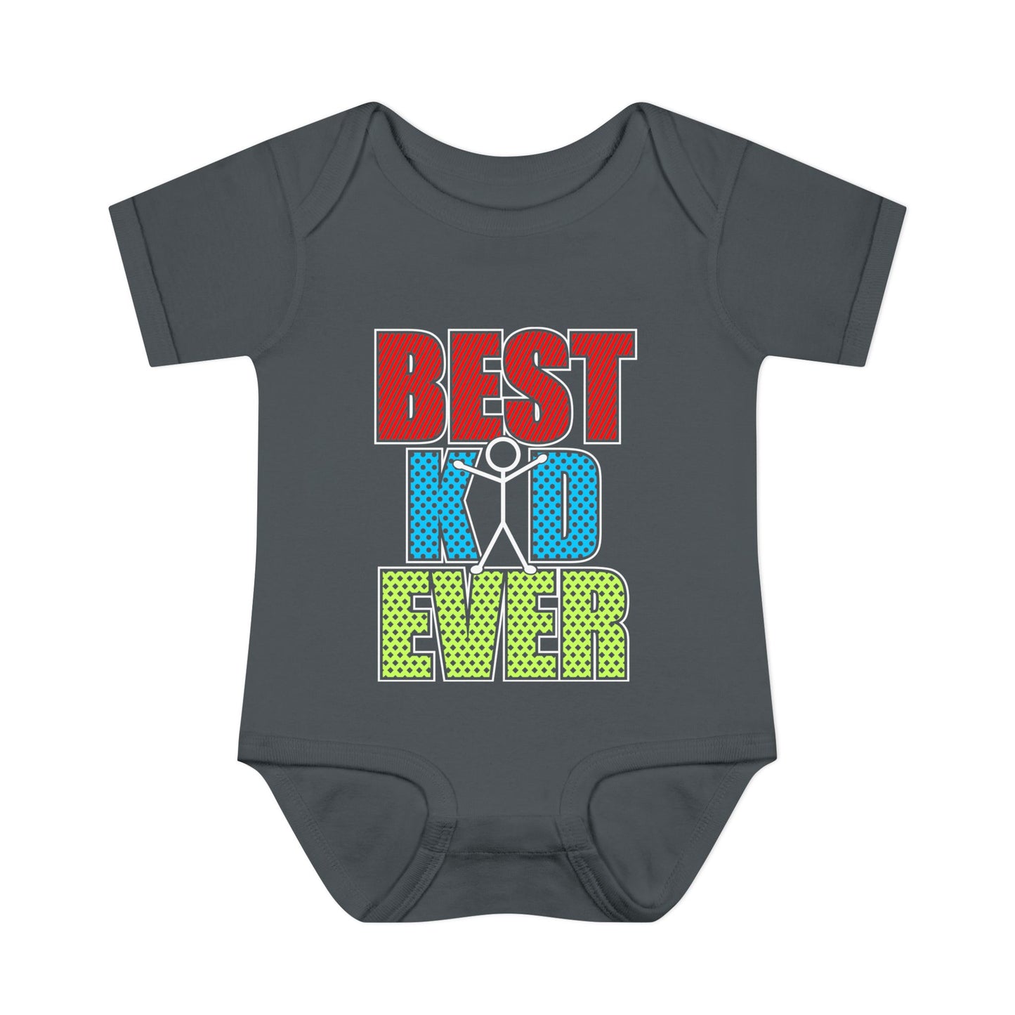 Best Kid Ever (Colorful) Infant Baby Rib Bodysuit