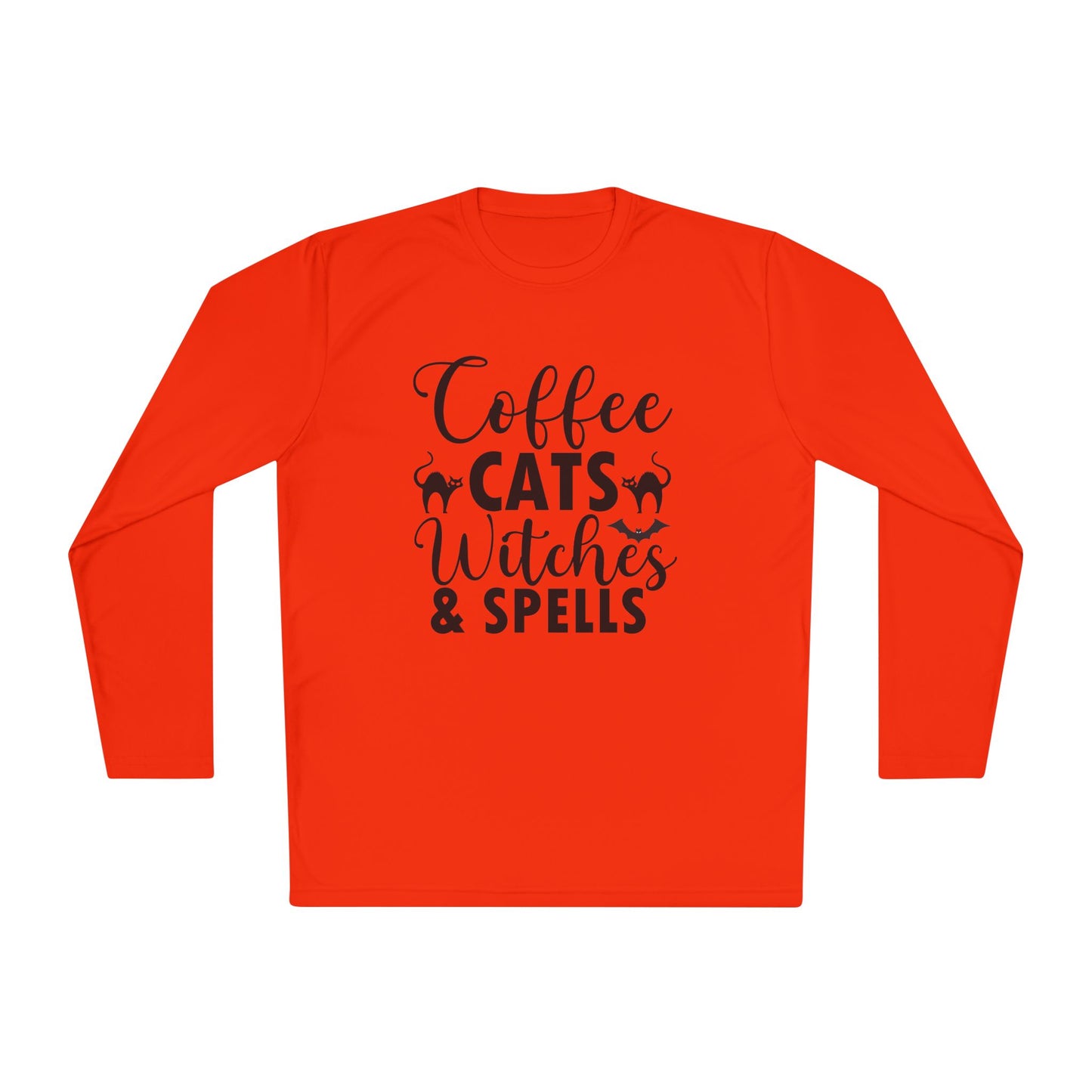 Coffee Cats Witches & Spells Adult Long Sleeve Tee