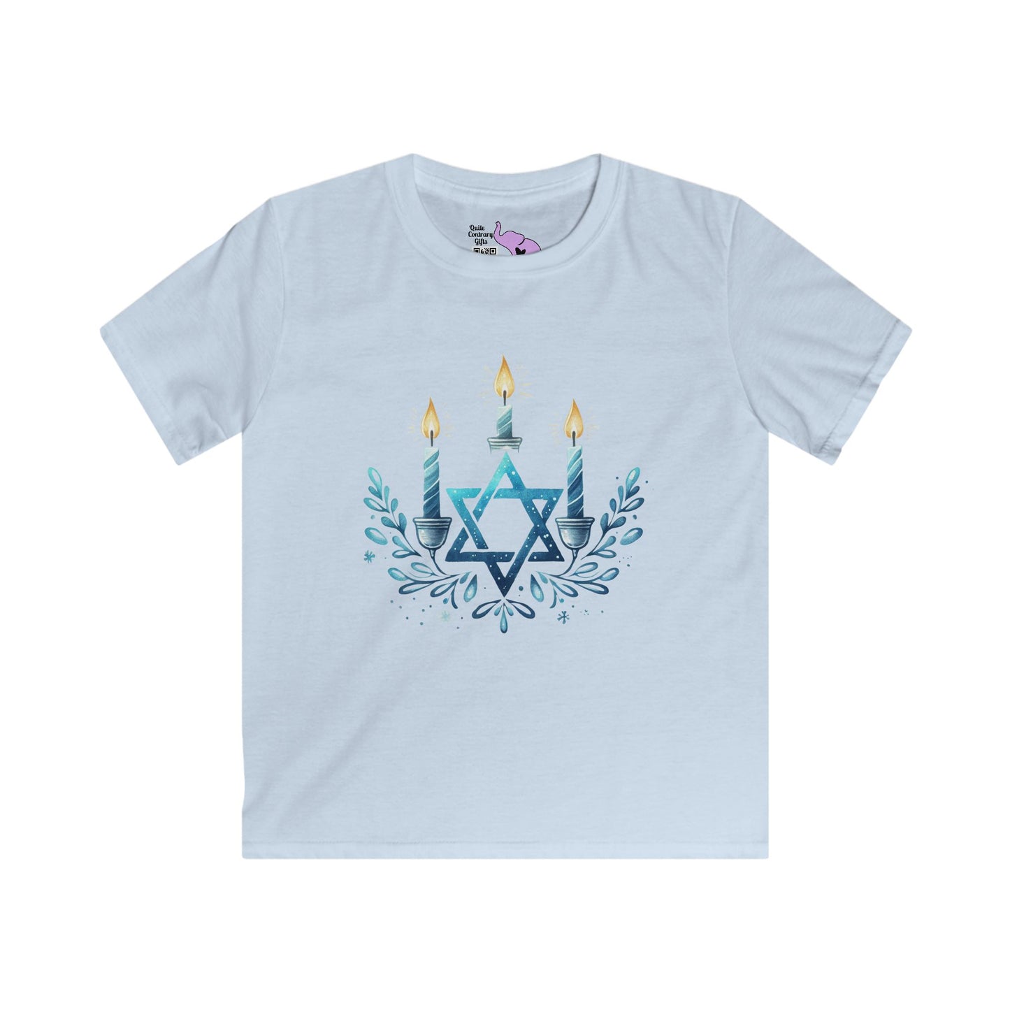 Star & Flame Hanukkah Youth Softstyle Tee