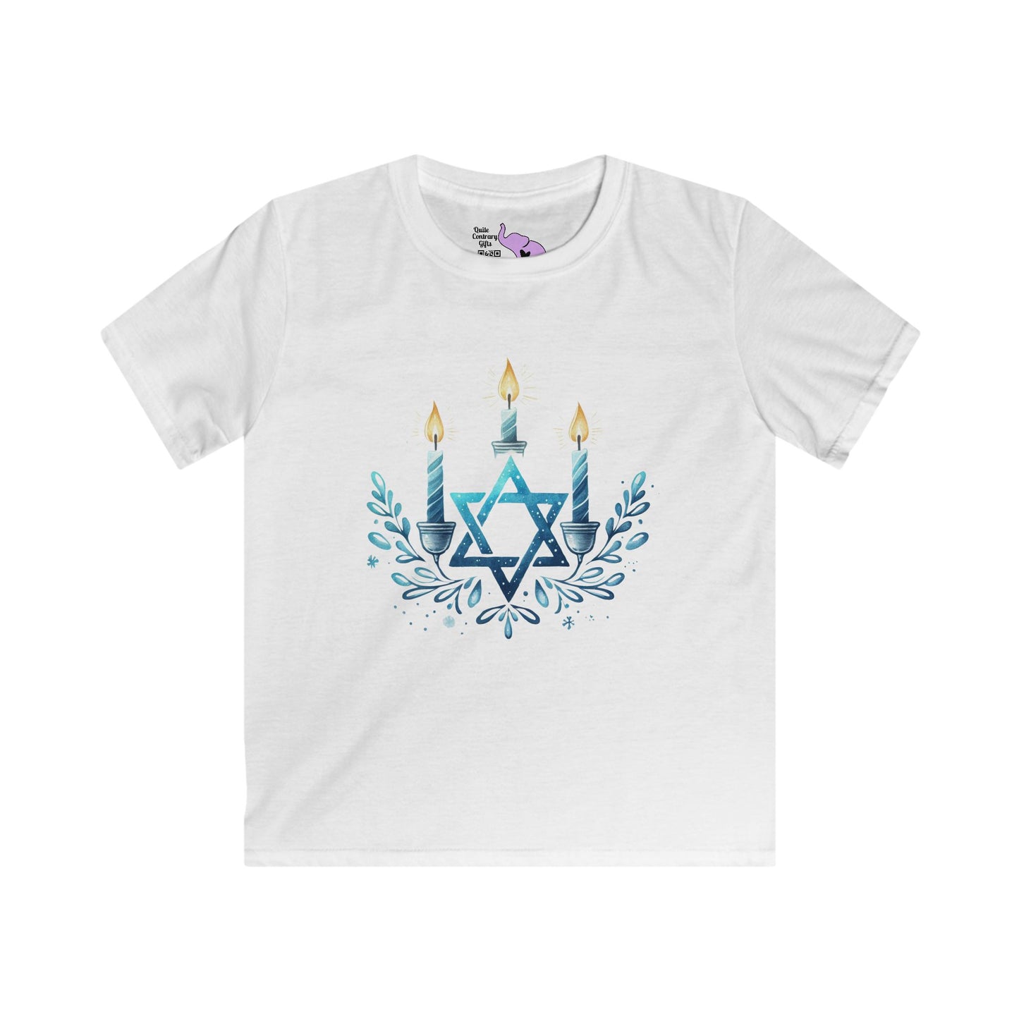 Star & Flame Hanukkah Youth Softstyle Tee