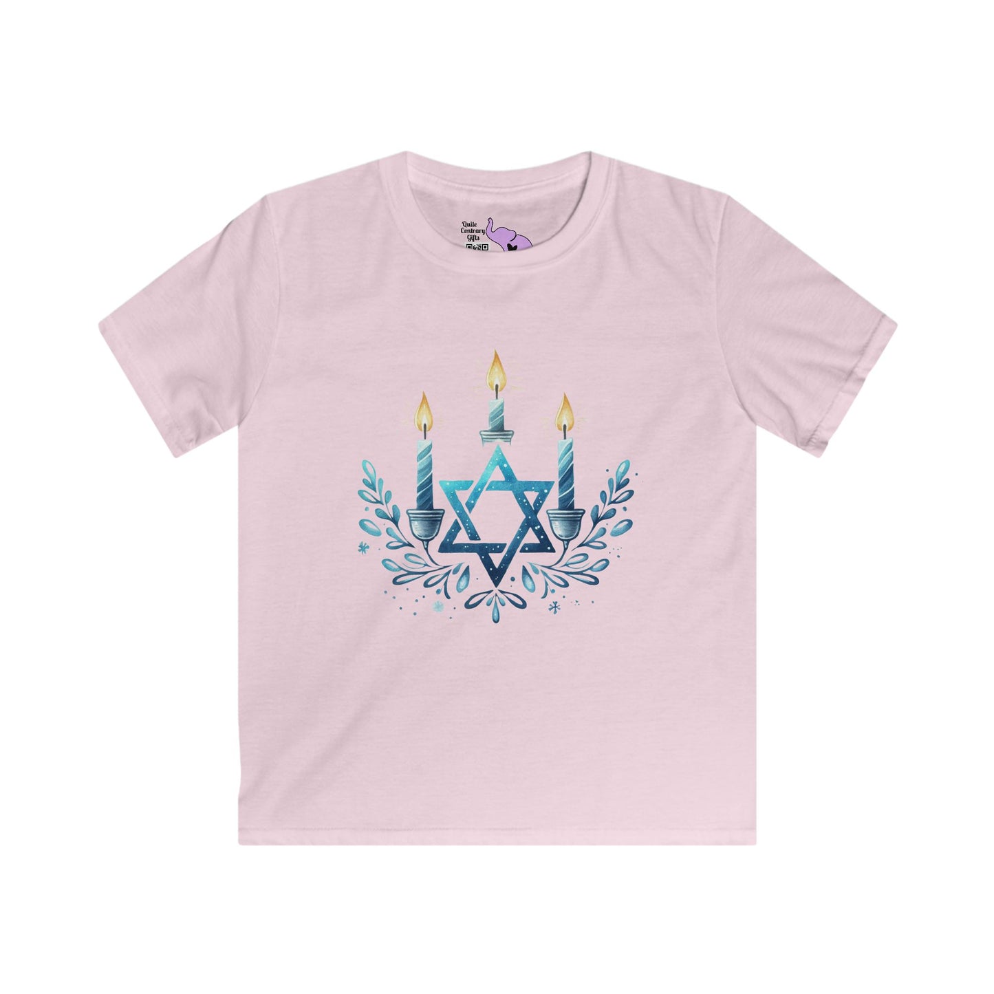 Star & Flame Hanukkah Youth Softstyle Tee