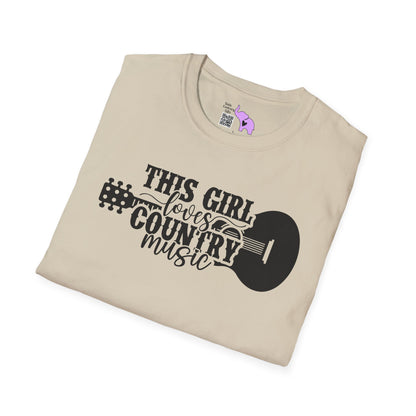 This Girl Loves Country Music Adult T-shirt