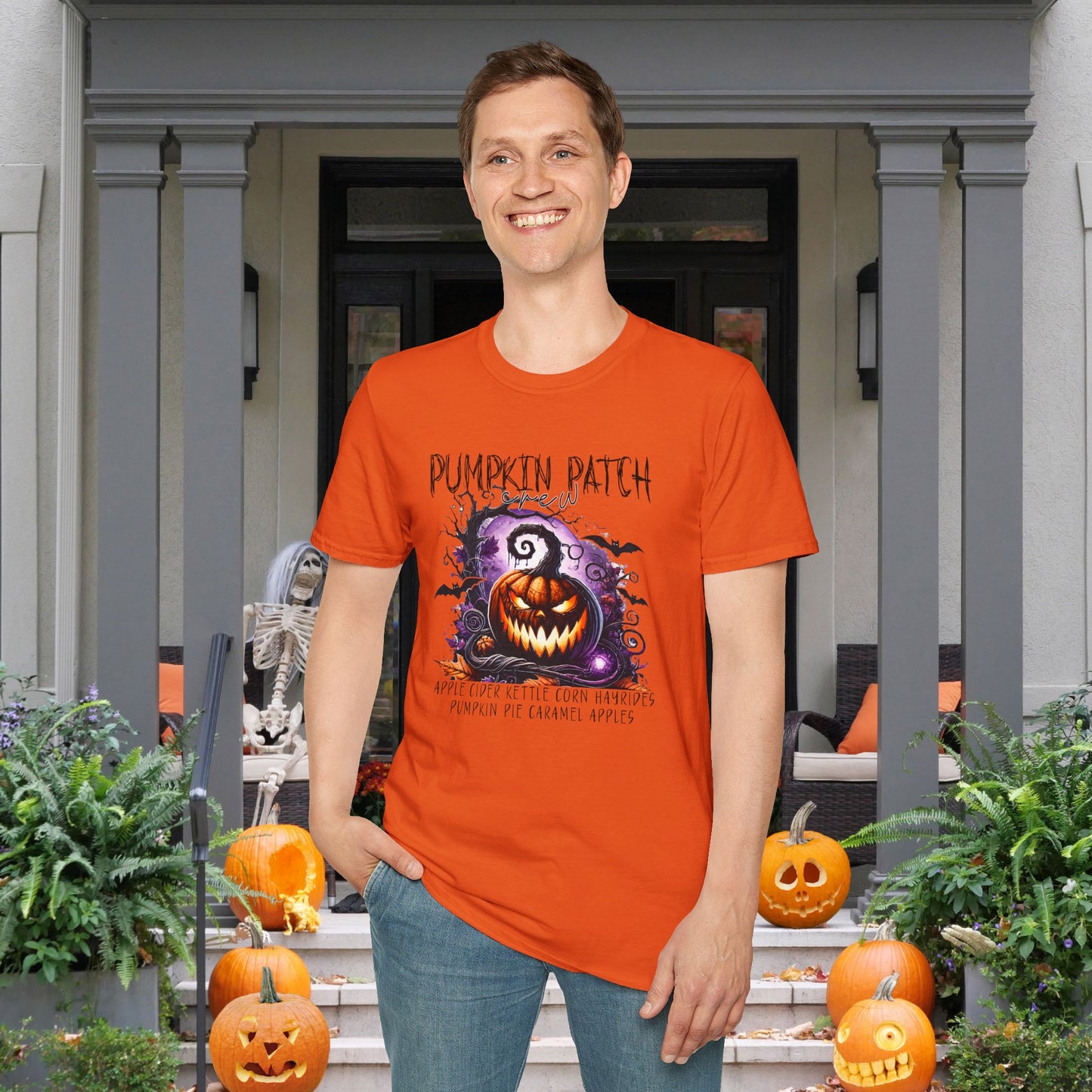 Spooky Pumpkin Patch Adult T-shirt