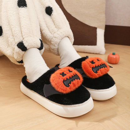 Halloween Pumpkin Slippers W/Small Wings