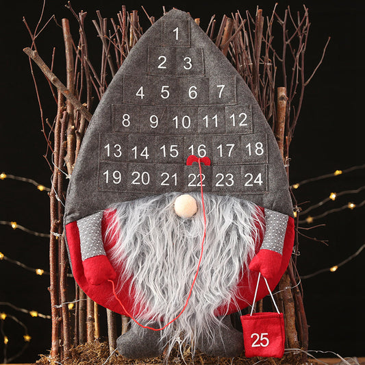 Christmas Advent Gnome Pocket Hanging Calendar