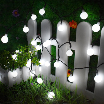 Solar-Powered Ball-Shaped LED String Lights