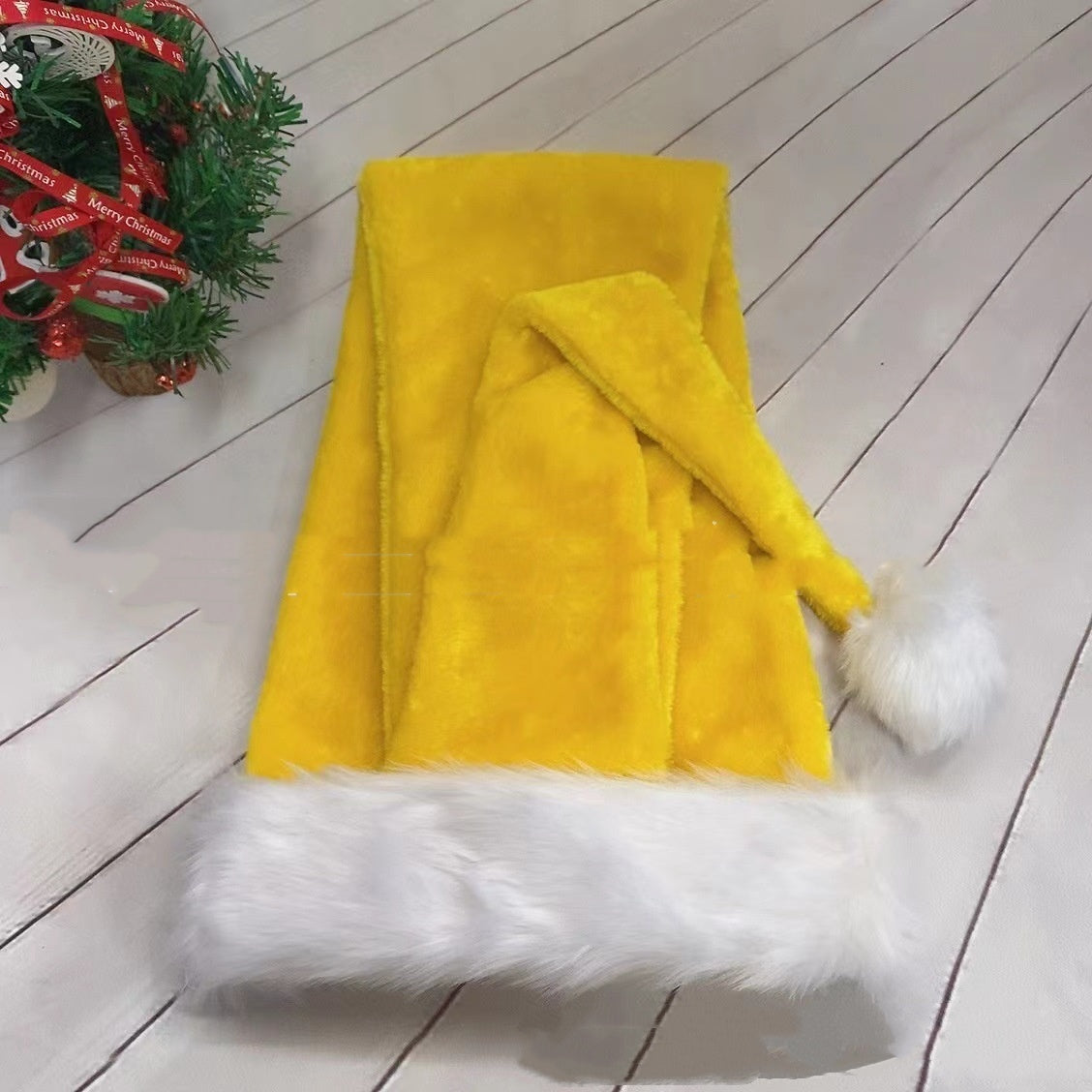 Extra Long Christmas Plush Santa Hat