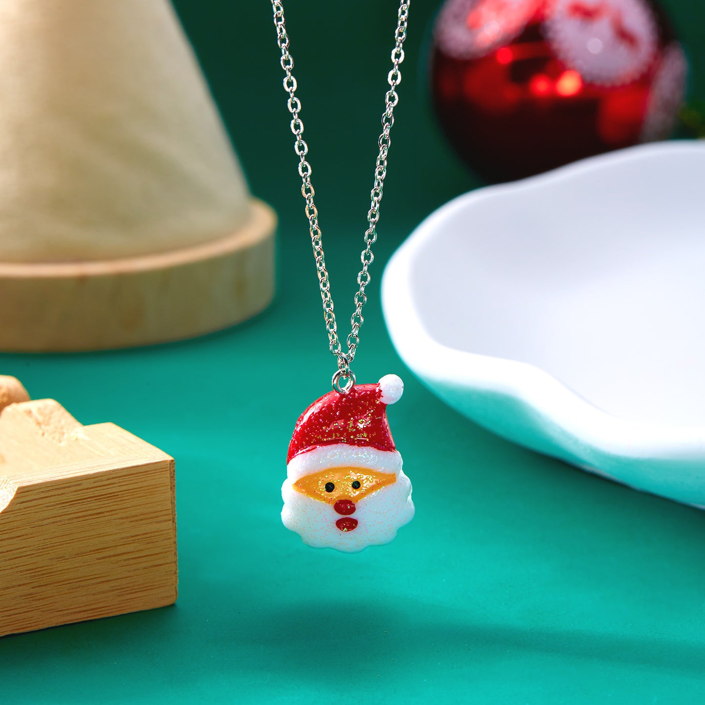 Cute Cartoon Resin Christmas Necklace Variety