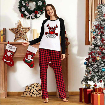 Merry Plaid Reindeer Family Pajamas