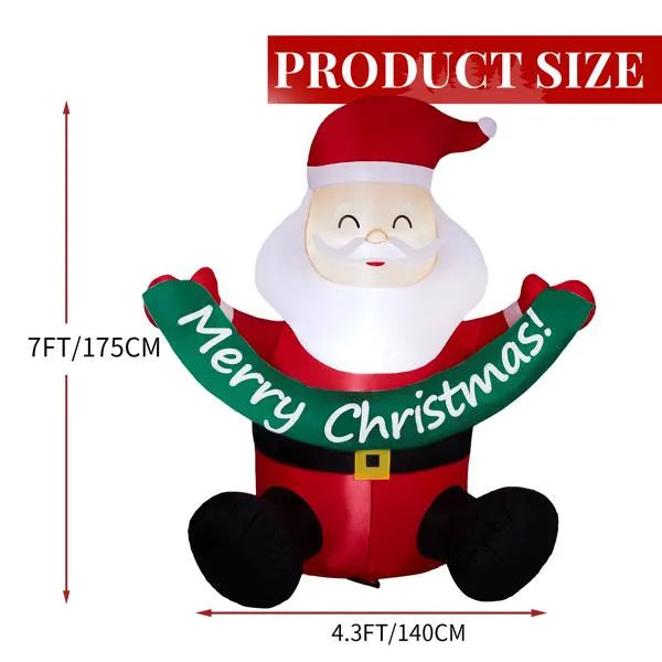 Santa Says Merry Christmas! 5.8FT Inflatable Lawn Decor